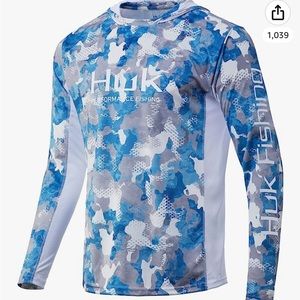 Huk size large camo men’s icon ask SPF 50 hoodie